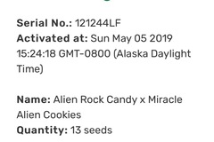 Venta: Alien Rock Candy x Miracle Alien Cookies 27/50