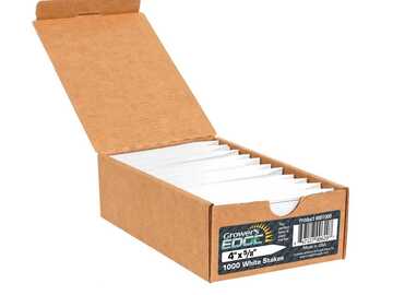 Grower's Edge Plant Stake Labels - White - Count 1000