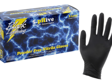 Black Lighting Powder Free Nitrile Gloves Large (100/Box)