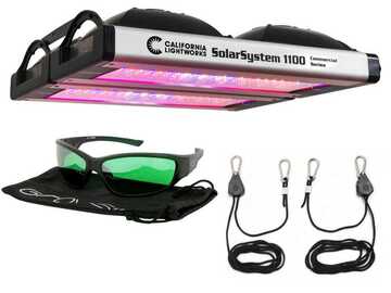 Venta: California LightWorks SolarSystem 1100 LED Grow Light w/ Hangers + GroVision LED Glasses