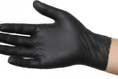 Vente: Common Culture Black Powder Free Nitrile Gloves Medium (100/Box)