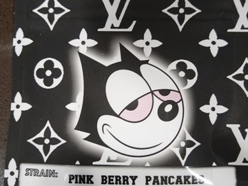 Pink berry pancakes
