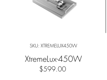 Vente: Sky Light LED Inc xtremelux-450w Samsung/Meanwell