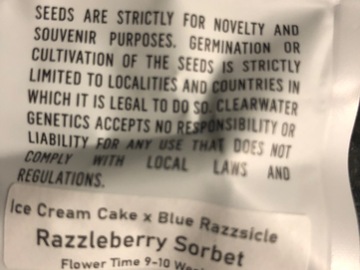Sell: Razzleberry sorbet