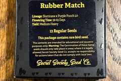 Vente: Rubber Match - Secret Society Seed Co