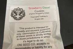Vente: Strawberry Diesel Cookies By Oni seed Co