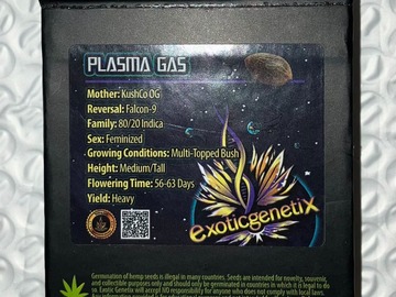 Sell: Plasma Gas from Exotic Genetix