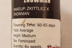 Vente: Cannarado - ' Znowman' (Zkittlez x Snowman)