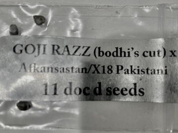 Sell: Doc d - Goji Razz (bodhi's cut) x Afkansastan/X18 Pakistani