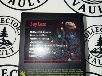 Vente: Exotic Genetix : Say Less