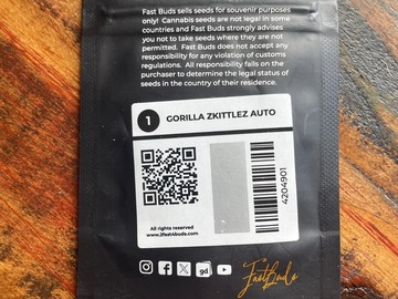 Vente: 42 Fastbuds - Gorilla Zkittlez Auto (1 seed)