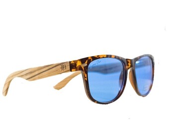 Venta: Summer Blues Optics - Tortoise Frames, Light Bamboo Arms | HPS