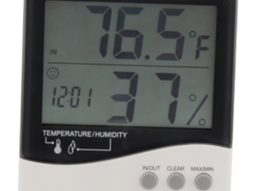 Sale: Growers Edge Large Display Thermometer + Hygrometer