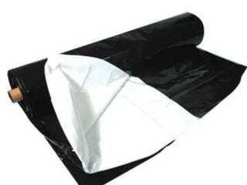 Sale: Black + White Poly, 100 ft x 10 ft, 4 mil